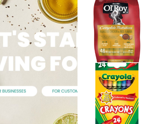 Shopping list cover photo collage