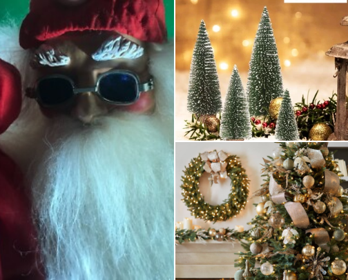 Unique Christmas Ornaments" cover photo collage