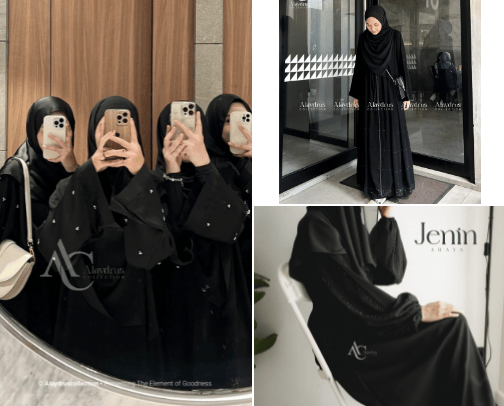 Outfit Abaya muslimah 🥰 cover photo collage