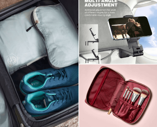Compact Travel Items cover photo collage
