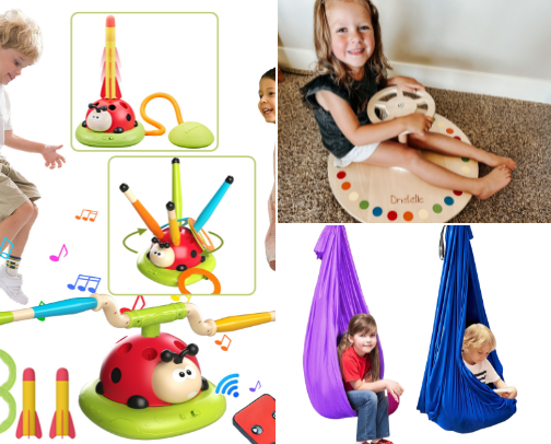 High Movement Motor Skills and Regulation Toys cover photo collage