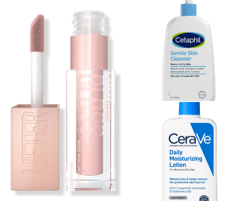 affordable skincare & makeup for college students 💋 cover photo collage