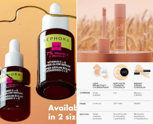 Current beauty faves cover photo collage