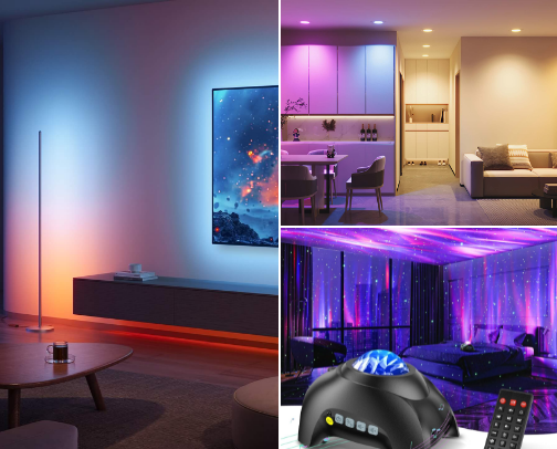 Mood lighting for your home ✨ cover photo collage