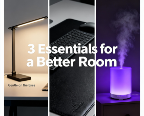 The "Quiet Luxury" Home Office cover photo collage