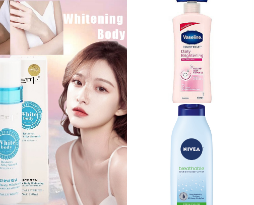 Body lotion cover photo collage