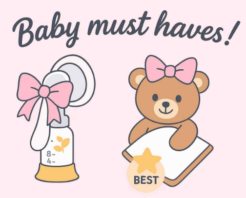 Baby must haves! ✨🌸 cover photo collage