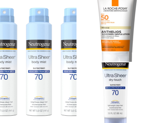 Sunscreens cover photo collage