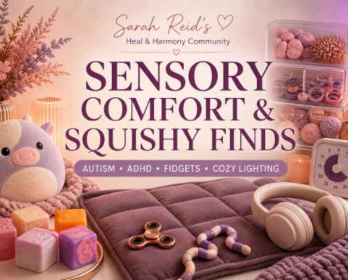 Sensory-Friendly Comfort, Squishies & ADHD Finds ✨ cover photo collage