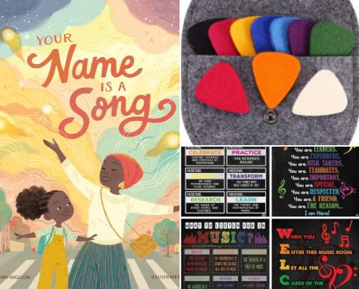 Inside the Music classroom cover photo collage