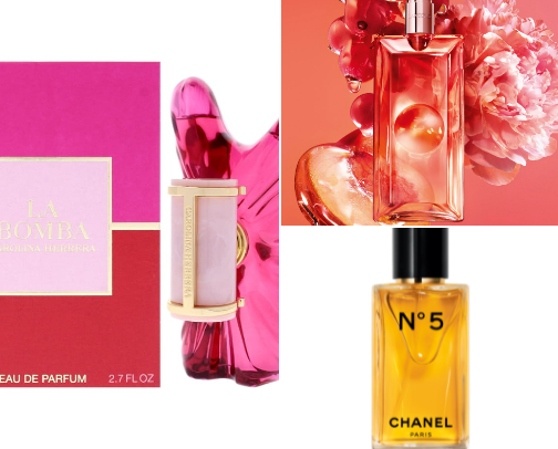 Perfumes and mists cover photo collage