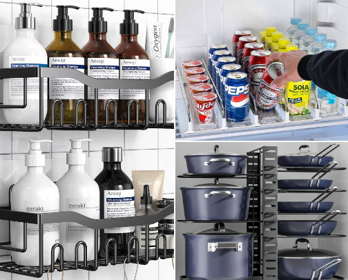 Home storage and  organization cover photo collage