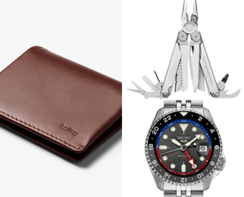 Everyday Carry, Leather Wallets & Tech Gifts Men Actually Want cover photo collage
