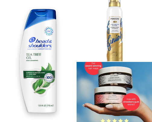 Hair Care and tools cover photo collage