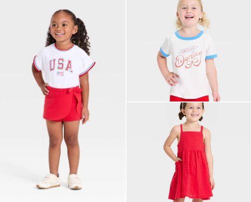 Toddler Girl 4th of July Outfits cover photo collage