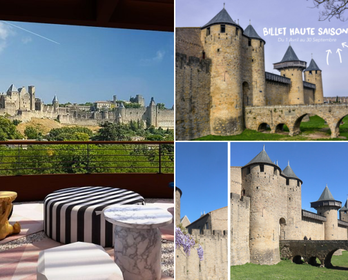 Medieval Walls, Churches, Canal Walks & Cozy Stays Carcassonne, France cover photo collage