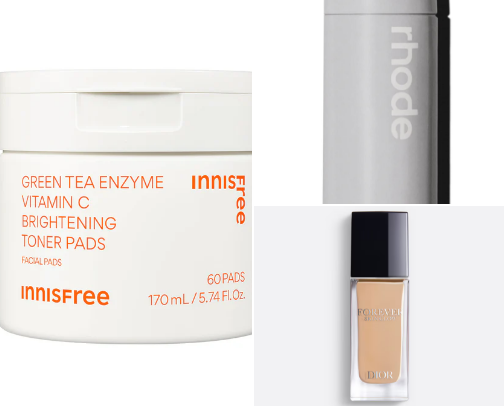 Everything you need for a summer glowy makeup look🌞 cover photo collage