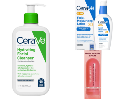 Morning skin care cover photo collage