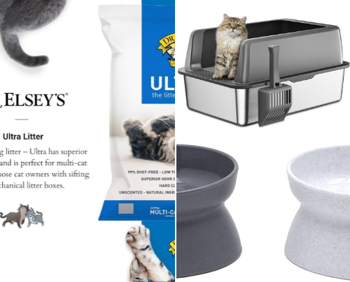 Cat supplies cover photo collage