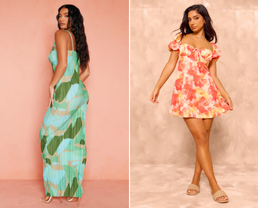 LIGHT AND STYLISH VACATION DRESSES. cover photo collage