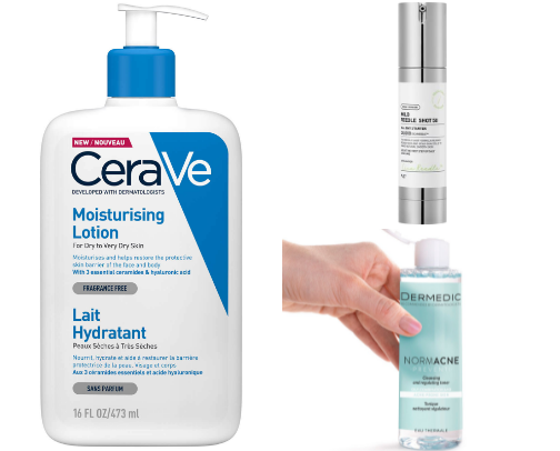 Skincare and haircare holy grail products cover photo collage