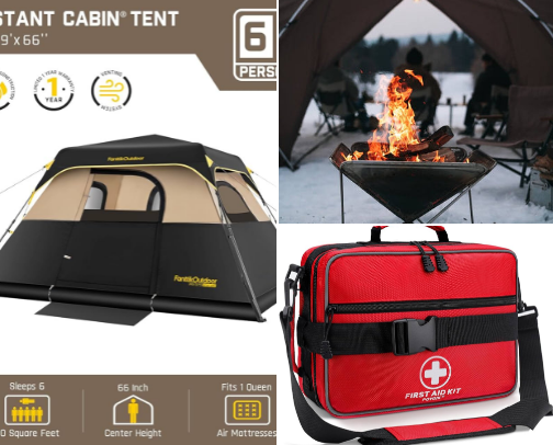 Camping must have cover photo collage