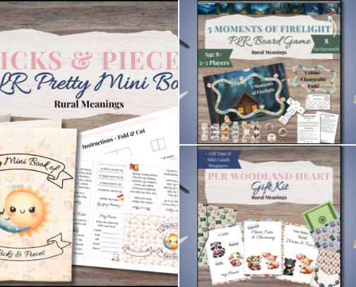 PLR Templates for Parties, Seasons, & Adventures cover photo collage