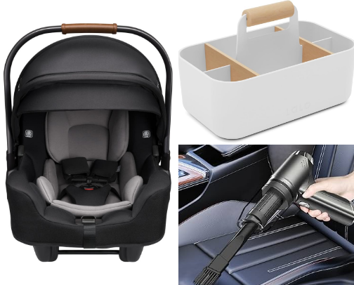 Must haves in my car with a little one👶🏽 cover photo collage