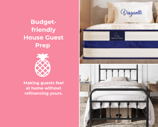 House Guest Prep on a Budget cover photo collage