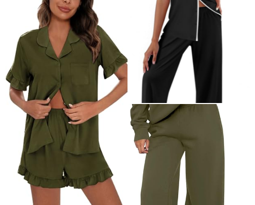 Postpartum comfy outfits cover photo collage