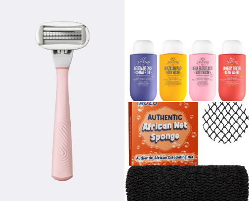 Best everything shower products!! 🥥🧺☁️ cover photo collage