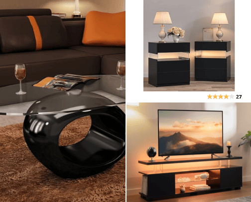 First apartment or home decor / furniture inspiration cover photo collage