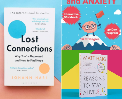 Mental Health Must-Reads: A List of Empowering Books cover photo collage