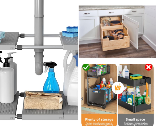 Under-Sink Storage Ideas: Best Organizers for Kitchen & Bath cover photo collage