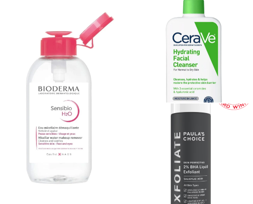Skincare night routine ✨ cover photo collage