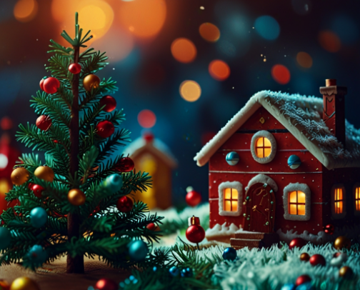 Christmas & New Year cover photo collage