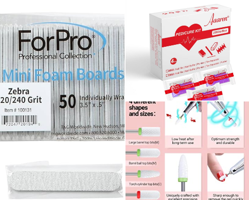 Fav Nail tech items cover photo collage