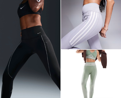 Workout leggings and shorts cover photo collage