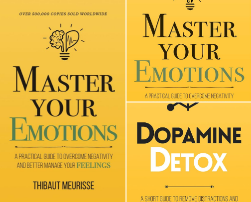 Master Your Emotions: A Practical Guide to Overcome Negativity and Better Manage Your Feelings (Mastery Series) for emotional resilience cover photo collage