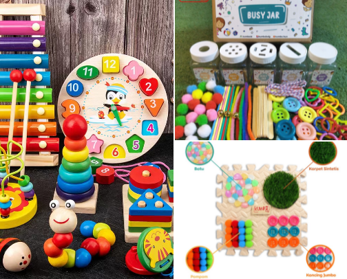 Mainan Edukasi anak cover photo collage