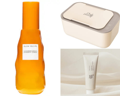 Skin care and baby essentials cover photo collage