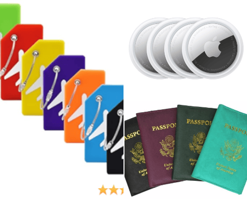 Travel/airport essentials cover photo collage