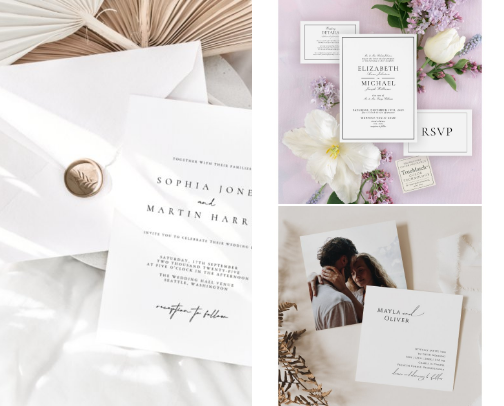 Best Minimalist Wedding Invitations (Elegant, Modern & Affordable) cover photo collage