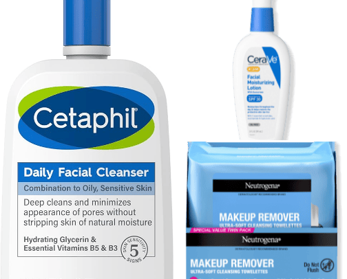 Skincare cover photo collage