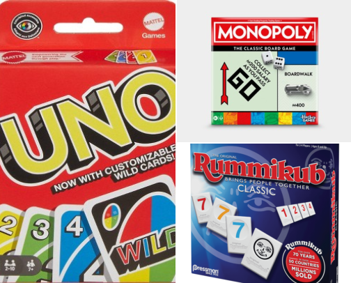 Game night games, cards and fun to enjoy with family and friends. cover photo collage