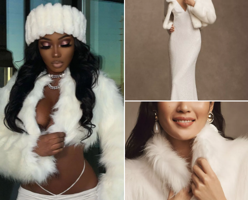 fur coats cover photo collage