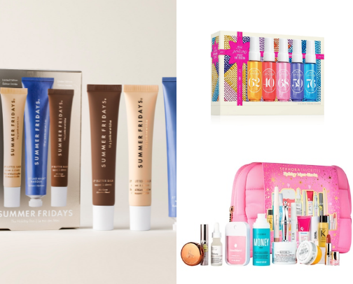 Girly Christmas gift sets 2025 🎀 beauty, skincare, hair cover photo collage