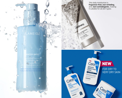My favourite skincare products for normal and dry skin cover photo collage