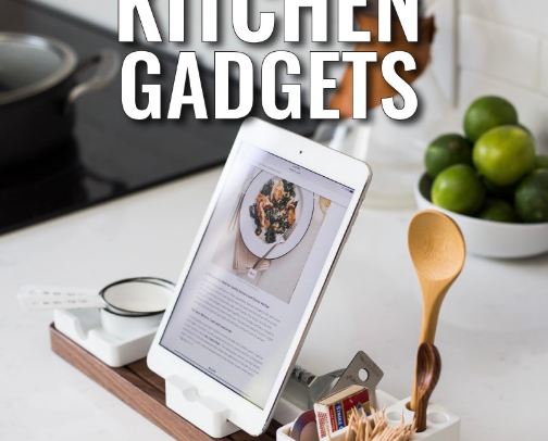 Kitchen gadgets cover photo collage