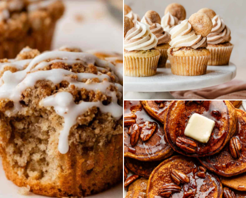 Top Fall Treats/baked goods🍂🍪🍯favorite recipes and more! cover photo collage